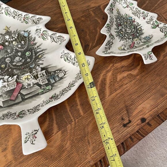 Johnson Bros Vintage Christmas Tree Platters x 2 - Picture 10 of 14